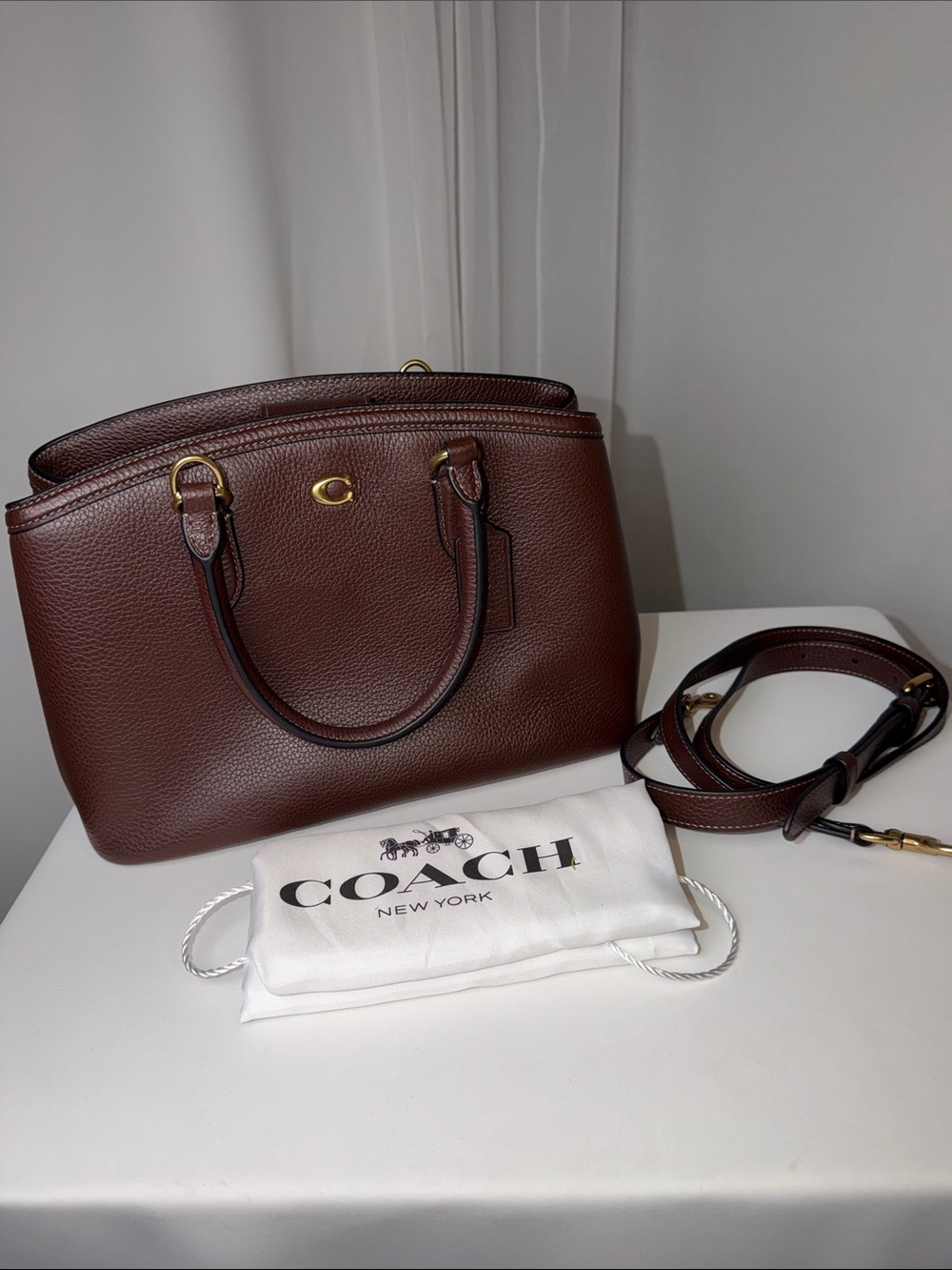COACH Legacy Medium Pebbled Leather Carryall Bag 28 in Maple